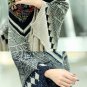 Black Winter Wraps for Women Colorful Triangle Shawls Winter Wool Wraps for GrandMa