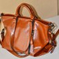 Rsslyn Brown Leather Bags for Women Casual Large Bags Hand Carry Leather Bags
