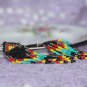 Ready to Ship V-Victor Long Tribal Earrings Beaded Earrings Layered Black Earrings for Women