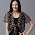 Black Blouse Black Shrug for Women Formal Wear Embroidery Laced Trims Free Shipping Cardigan