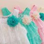 SALE Mint Green Dress for Infant Girls Dress Embroidery Lacy Dress for Cute Girls