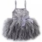 SALE! Silver Dress Ballet Dancers Gray Dress Sequined Free Bow Headbands for Girls