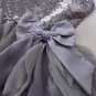 SALE! Silver Dress Ballet Dancers Gray Dress Sequined Free Bow Headbands for Girls