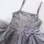 SALE! Silver Dress Ballet Dancers Gray Dress Sequined Free Bow Headbands for Girls