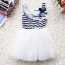 SALE White Dress for Girls Lacy Dress White Dress Stripe Tutu Dresses for Infant Girls