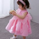 Christening Pink Dress Flower Girls Gowns ON SALE Fluffy Tutu Dresses with Baby Hair Accessory
