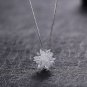 Ready for Shipping Silver Necklace and Silver Earrings for Women Ice Snow Jewelry Set Birthday Gift