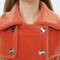 Happy Thanksgiving SALE! Wool Orange Trench Coats Overcoats for Women FREE Winter Beanie