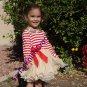 Navy Blue Thanksgiving Christmas Dress for Girls Striped Dress Sequined Golden Peter Pan Collar