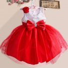 SALE Christmas Dress Elegant Pageant Tutu Dress Sequined Silver Dress with  FREE Red Bow Headband