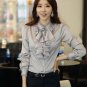 Fall Season Thanksgiving Black Blouse Ruffled Lace Blouses Office Work Blouses