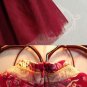 SALE Red Wine Color Christmas Dress for Little Dress for Burgundy with Golden Trim Red Ruffled Dress