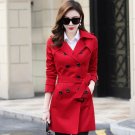 Christmas Gift to Wifey Red Trench Coats for Women Red Coats with Buckles