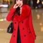 Soft Overcoats Wool Beige Trench Coats Faux Fur Winter Jackets Beige Blazers for Women