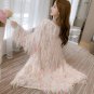 RSS Boutique Lazy Mohair Tassels and Fringe Long Black Sweaters Black Cardigan for Women