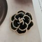 Fashion Elegant Camelia Brooch Black Pearls Brooch for Women Fancy Brand CC Jewelries