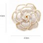 Fashion Elegant Camelia Brooch Black Pearls Brooch for Women Fancy Brand CC Jewelries