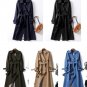 Luxury Trench Coats for Women Plaid Lining Checkered Pattern Light Brown Elegant Lady Trench Coats