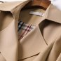 Luxury Trench Coats for Women Plaid Lining Checkered Pattern Light Brown Elegant Lady Trench Coats