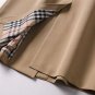 Luxury Trench Coats for Women Plaid Lining Checkered Pattern Light Brown Elegant Lady Trench Coats