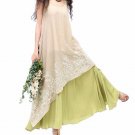 Fashion Ivory Linen Maxi Dresses Cotton Linen Dress Spring Ivory Women Dress