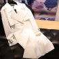 Fashion Trend White Bridal Trench Coats for Women Elegant Lady Clothing White Winter Coats