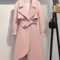 Fashion Trend Navy Blue Trench Coats for Women Elegant Lady Clothing Blue Winter Coats