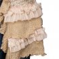 Gypsy Style Long Black Sweater for Women Ruffles Vintage Black Cardigan for Women