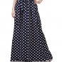 SALE! Size XL Polka Dots Maxi Dress for Women Navy Blue Long Dresses Short Sleeves Maxi Dress