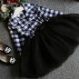 Rsslyn Red Checkered tops with Belt Tutu Dress Plaid Dress Fall, Thanksgiving Outfit