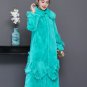 Beautiful Turquoise Blue Trench Coats for Women New Trend Overcoats Soft and Cozy