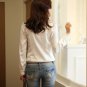 White Ruffled Blouses for Women Mandarin Collar Vintage Silk Blouses for Women