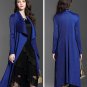 Outerwear Green Long Cardigan for Women Super Fold Big Lapel Fashion Style for Women