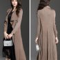 Outerwear Green Long Cardigan for Women Super Fold Big Lapel Fashion Style for Women