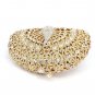 Rsslyn TF Golden Clutch for Parties Golden Handbag for Prom Golden Peacock Bags for Women