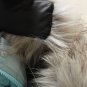 Free Shipping Mintgreen Knitted Splicing Stylish Removable Fur Hood Long Sleeve Women's Down Coat