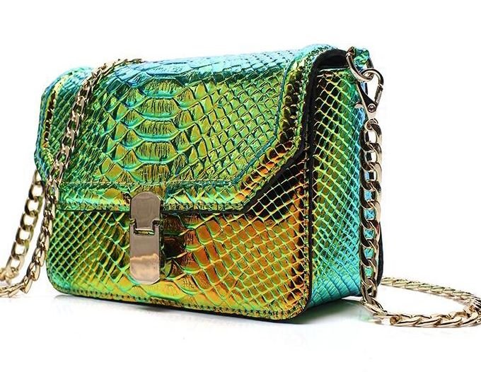 High Quality Small Green Clutch Green Purse for Women Snake Pattern ...