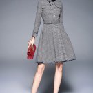Rsslyn SALE! Extra Small Size Winter Dress for Women Gray Plaid Dress Tween Girls Dresses