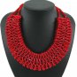 Royal Blue Necklaces for Women Royal Blue Silk Chokers for Women Fashion Trendy Bib Statement