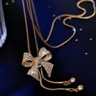 Resizable Necklaces New Golden Bow Necklaces for Women Long Chain Gift and Surprises for Wifey