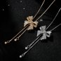 Resizable Necklaces New Golden Bow Necklaces for Women Long Chain Gift and Surprises for Wifey