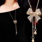 Resizable Necklaces New Golden Bow Necklaces for Women Long Chain Gift and Surprises for Wifey