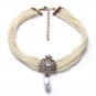 Off White Bridal Necklaces Pageant Lovely Ivory White Chokers for Women