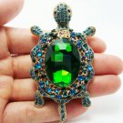 Lavish Green Stones Embellishment Shiny Emerald Stones Scarf Brooch Green Brooch