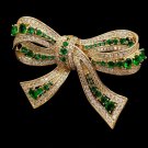 Elegant and Chic Style Golden Brooch New Austrian Brooch Golden Bows for Women