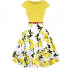 New Lemon Prints Yellow Dress for Women Yellow Dresses for Spring Season