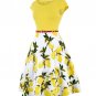 New Lemon Prints Yellow Dress for Women Yellow Dresses for Spring Season