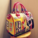 Italian Bags Braccialini Hot Pink Tote Bags for Women-Beautiful Handiwork Patchworks