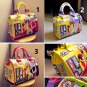 Italian Bags Braccialini Hot Pink Tote Bags for Women-Beautiful Handiwork Patchworks