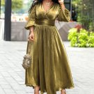 New Golden Dress for Women-Fashion Golden Dress for Women Gold Peplum Dress